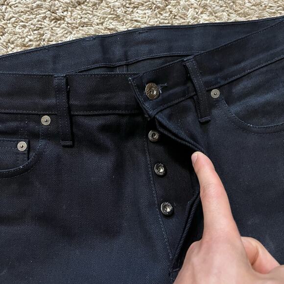 3Sixteen ST-120x Shadow Japanese 14.5oz Raw Selvedge Button Fly Jeans 33x29 - Picture 3 of 7
